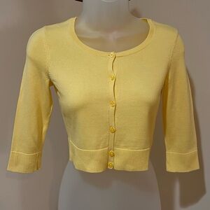 NWOT BEAUTIFUL VINTAGE LILLY PULITZER CAROLINE CARDIGAN XS STARFRUIT YELLOW 🍋
